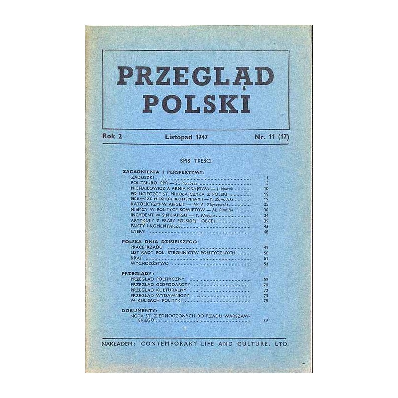 Przegląd Polski. R.2 (1947). Nr 11 (17) (Listopad 1947)