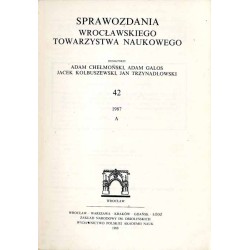 Sprawozdania Wrocławskiego Towarzystwa Naukowego. [Seria] A. Nr 42 (1987)
