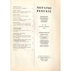 Notatki Płockie. Kwartalnik Towarzystwa Naukowego Płockiego. 1988. Nr 1/134 (Styczeń - Marzec 1988)