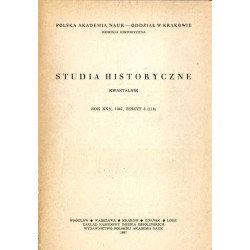Studia Historyczne. Kwartalnik. R.30 (1987). Z.3 (118)