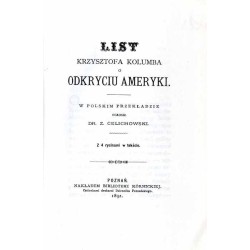 List Krzysztofa Kolumba o odkryciu Ameryki