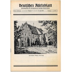 Deutsches Adelsblatt. 10. Jahrgang (1971). Nr 7 (15 VII 1971) [Herrenhaus Wiesa, Oberlausitz] [Wieża]