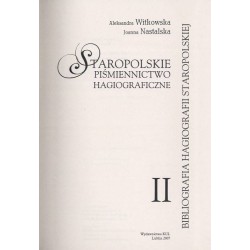 Staropolskie piśmiennictwo hagiograficzne. 2t. w 2 vol. T.1: Słownik hagiografów polskich. T.2: Bibliografia hagiografii staropo