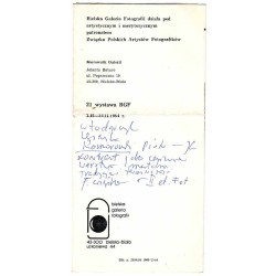 Stanisław Mamot - "Tatry...". Bielska Galeria Fotografii 31.II-24.II.1984 r
