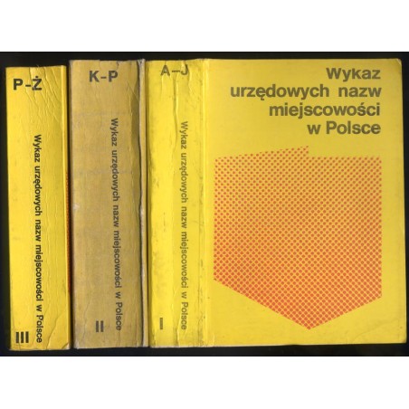 Wykaz urzędowych nazw miejscowości w Polsce. 3t