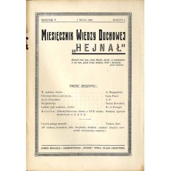 "Hejnał". Miesięcznik poświęcony wiedzy duchowej. R. 5 (1933). Z. 5 (1 maja 1933)