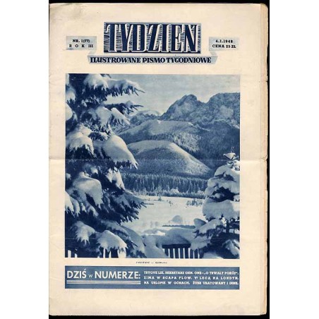 Tydzień. Ilustrowane pismo tygodniowe. R.3 (1948). Nr 1 (77) (4 stycznia 1948)