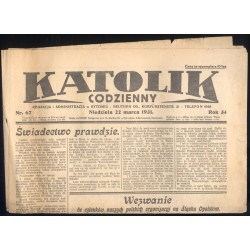 Katolik Codzienny. R.34 (1931). Nr 67 (22 III 1931)
