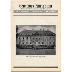 Deutsches Adelsblatt. 6. Jahrgang (1967). Nr 1 (15 I 1967) [Schloß Zützen, Kr. Luckau / Niederlausitz]