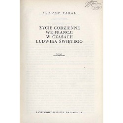 Życie codzienne we Francji w czasach Ludwika Świętego