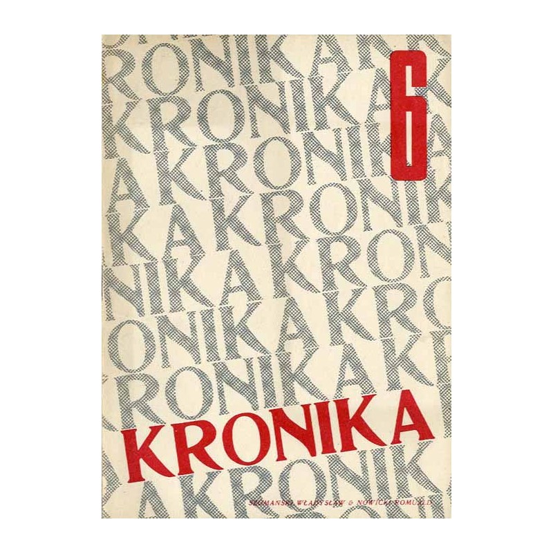 Kronika. R.1 (1946). Nr 6 (Czerwiec 1946) / okładka Władysław Szomański i Romuald Nowicki
