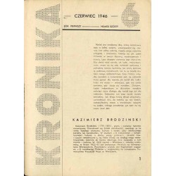 Kronika. R.1 (1946). Nr 6 (Czerwiec 1946) / okładka Władysław Szomański i Romuald Nowicki