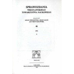Sprawozdania Wrocławskiego Towarzystwa Naukowego. [Seria] A. Nr 46 (1991)