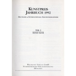 Kunstpreis Jahrbuch 1992. Deutsche und Internationale Auktionsergebnisse. Band.47 Teil 1-2 w 2 vol