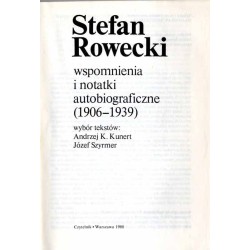 Wspomnienia i notatki autobiograficzne (1906-1939)