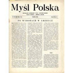 Myśl Polska. Dwutygodnik poświęcony życiu i kulturze narodu  Polish Thought. Fortnightly review. R.8 (1948). Nr 12 (129) (Grudz
