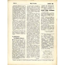 Myśl Polska. Dwutygodnik poświęcony życiu i kulturze narodu  Polish Thought. Fortnightly review. R.8 (1948). Nr 12 (129) (Grudz