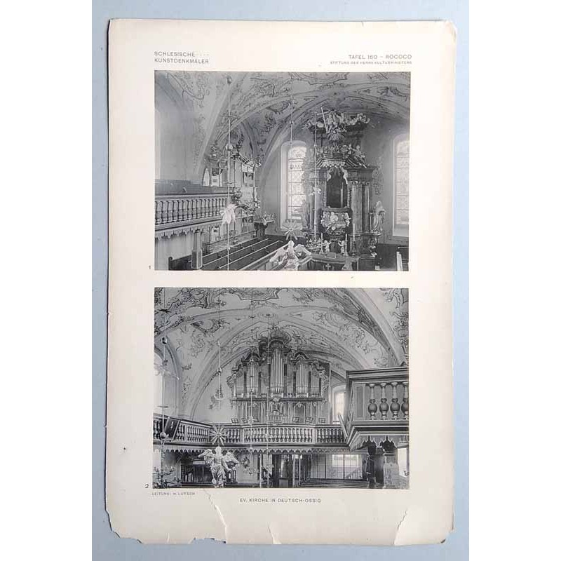 Bilderwerk schlesischer Kunstdenkmäler. Mappe III: Fortsetzung des Barockstils und seine Ausläufer. Rococo. Tafel 160: Deutsch-O