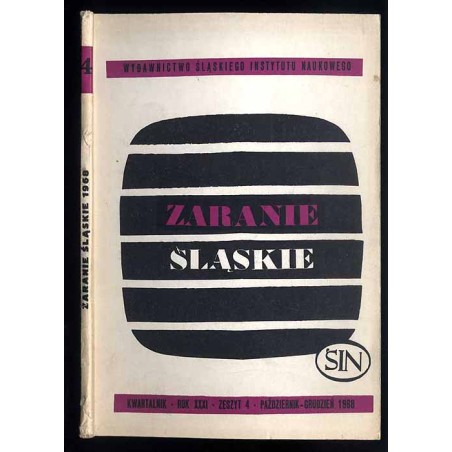 Zaranie Śląskie. Kwartalnik. R.31 (1968). Z.4 (X-XII 1968)