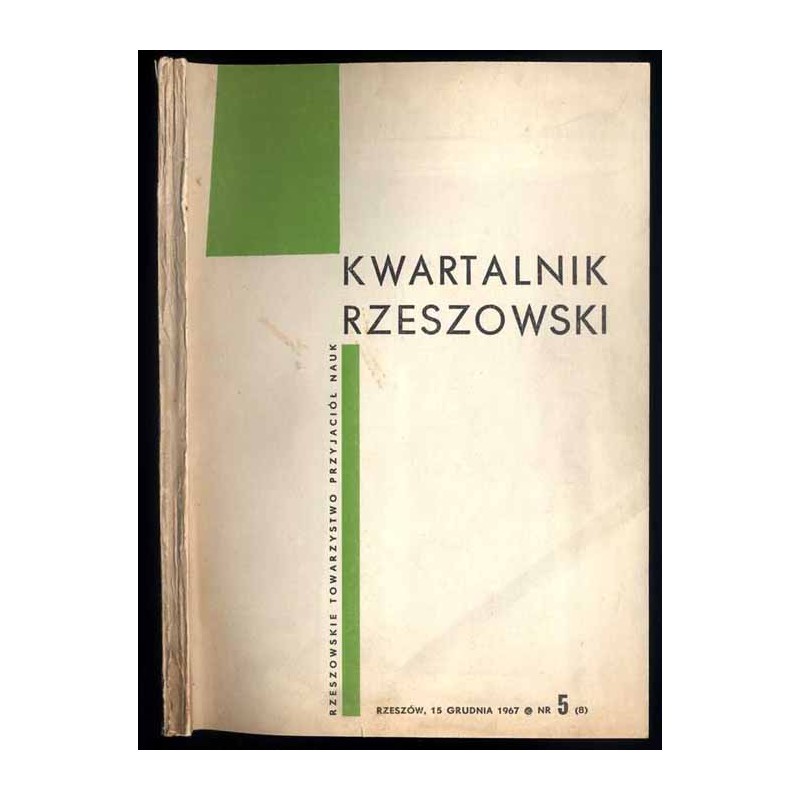 Kwartalnik Rzeszowski. 1967. Nr 5 (8) (15 grudnia 1967)