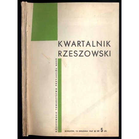 Kwartalnik Rzeszowski. 1967. Nr 5 (8) (15 grudnia 1967)