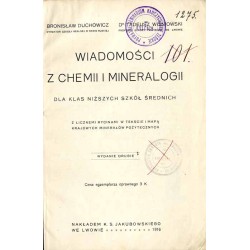 Wiadomości z chemii i mineralogii. Dla klas niższych szkół średnich