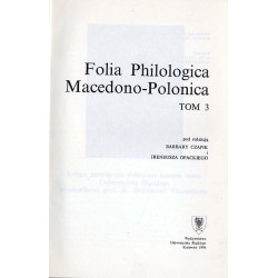 Folia Philologica Macedono-Polonica. T.3