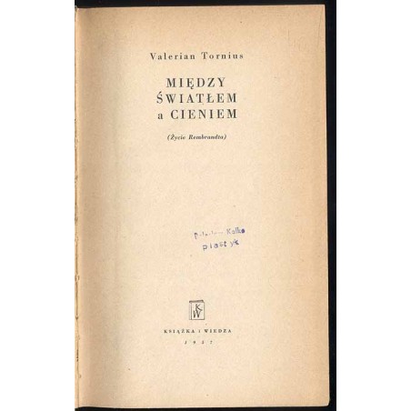 Między światłem a cieniem (Życie Rembrandta)