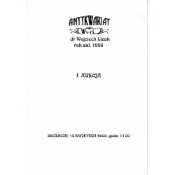 [Antykwariat Wu-El] I Aukcja. Antykwariat Wu-El dr Wojciech Lizak rok zał. 1996