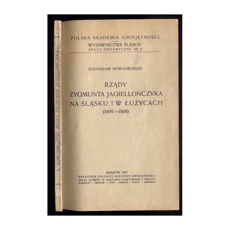Rządy Zygmunta Jagiellończyka na Śląsku i w Łużycach (1499-1506)