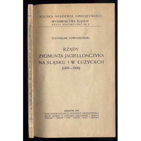 Rządy Zygmunta Jagiellończyka na Śląsku i w Łużycach (1499-1506)
