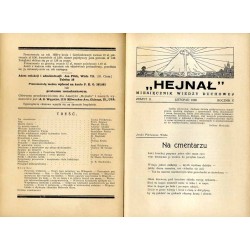"Hejnał". Miesięcznik wiedzy duchowej. R. 10 (1938). Z. 11 (Listopad 1938)