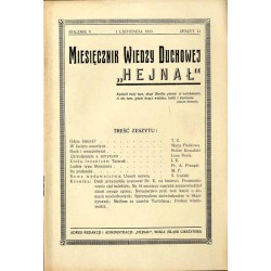 "Hejnał". Miesięcznik poświęcony wiedzy duchowej. R. 5 (1933). Z. 11 (1 listopada 1933)