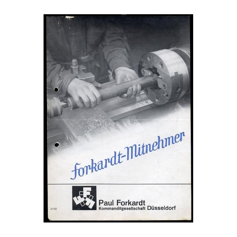 Forkardt-Mitnehmer. Paul Forkardt, Kommanditgesellschaft, Düsseldorf. D 112. [Katalog wyrobów]