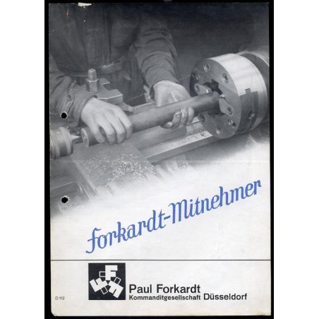 Forkardt-Mitnehmer. Paul Forkardt, Kommanditgesellschaft, Düsseldorf. D 112. [Katalog wyrobów]