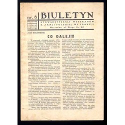 Biuletyn Zarządu Głównego. Zarząd Główny Stowarzyszenia Weteranów b. Armii Polskiej we Francji. [1935]. Nr 8 (październik-grudzi