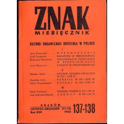 Znak. Miesięcznik. R.17 (1965). Nr 137-138(11-12) (Listopad - Grudzień 1965)