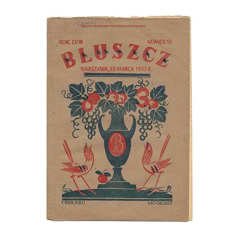 Bluszcz. Pismo tygodniowe ilustrowane dla kobiet. R.58 (1925). Nr 13 (28 marca 1925)