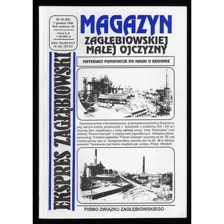 Ekspres Zagłębiowski. Magazyn. Niezależna gazeta miłośników Zagłębia Dąbrowskiego. R.7 (1996). Nr 10 (81)