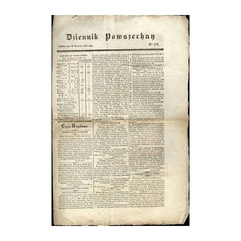 Dziennik Powszechny. 1835. Nr 276 (30 wrzesień 1835)