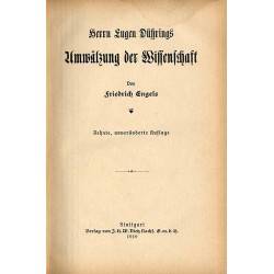 Herrn Eugen Dührings. Umwälzung der Wissenschaft