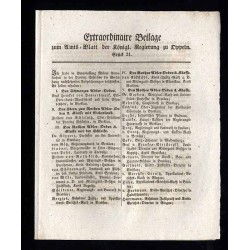 Extaordinaire Beilage zum Amts-Blatt der Königl. Regierung zu Oppeln. 1852. Stück 24