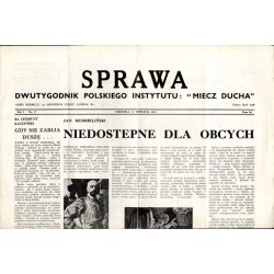 Sprawa. Dwutygodnik Polskiego Instytutu: "Miecz Ducha"  The Common Cause. Fortnightly of the Polish Section of the "Sword of th