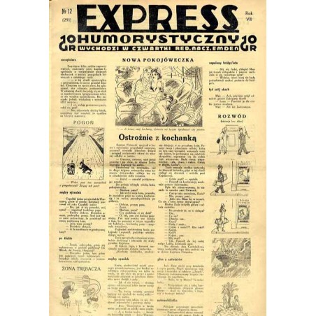 Express Humorystyczny. R.7 (1936). Nr 12 (291) / Marian Dąbrowski (Emden): Szukam kochanki. Powieść obyczajowo-satyryczna