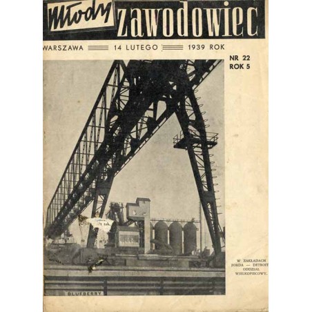 Młody Zawodowiec. R.5 (1939). Nr 22 (14 lutego 1939)