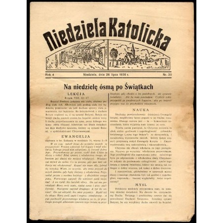 Niedziela Katolicka. R.4 (26 VII 1936) nr 30