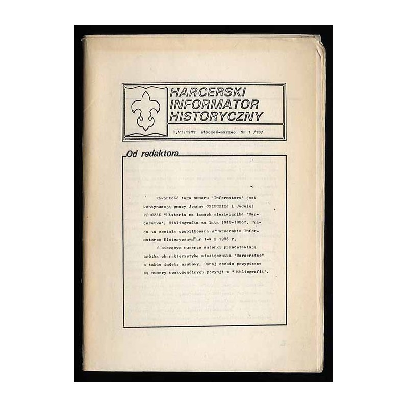 Harcerski Informator Historyczny. R.6 (1987). Nr 1 (19) (I-III 1987)