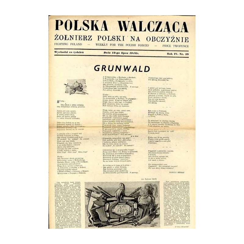 Polska Walcząca - Żołnierz polski na obczyźnie. Fighting Poland. Weekly for the Polish Forces. R.4 (1942). Nr 29 (18 lipca 1942)