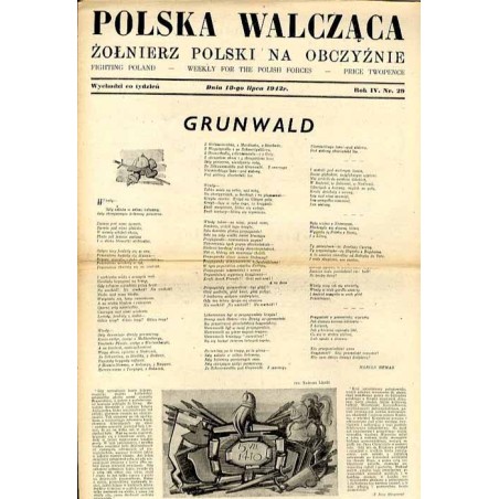 Polska Walcząca - Żołnierz polski na obczyźnie. Fighting Poland. Weekly for the Polish Forces. R.4 (1942). Nr 29 (18 lipca 1942)