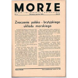 Morze. Organ Ligi Morskiej i Kolonialnej. R.15 (1938). Nr 6 (Czerwiec 1938)
